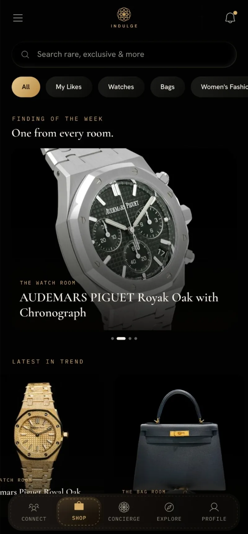 Indulge app — rare finds