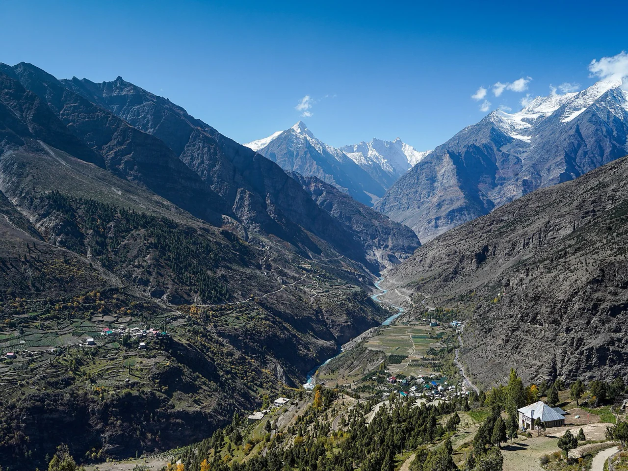 A remote village deep in the Himalayas