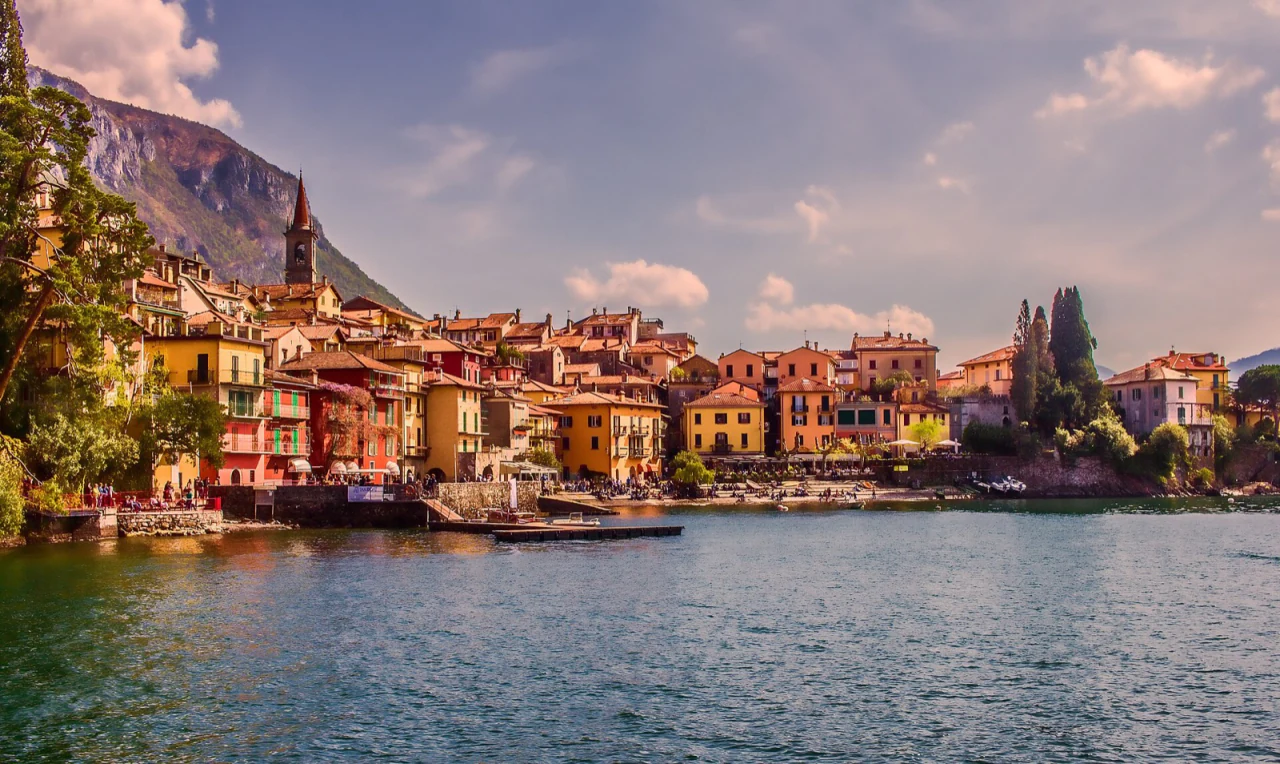 Varenna village on the shore of Lake Como